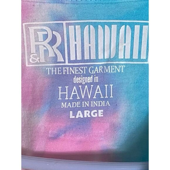 Hawaii Tie Dye Long Sleeve Spirit Jersey Pastel Rainbow Graphic Shirt Unisex L - Picture 5 of 5
